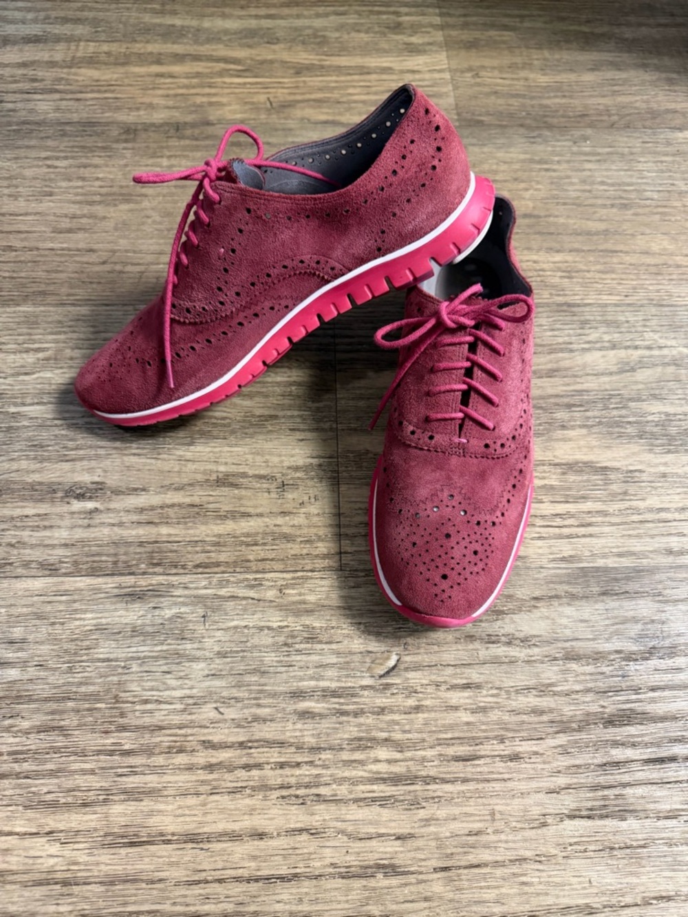 Cole Haan Light Gray Suede Wingtip Sneakers